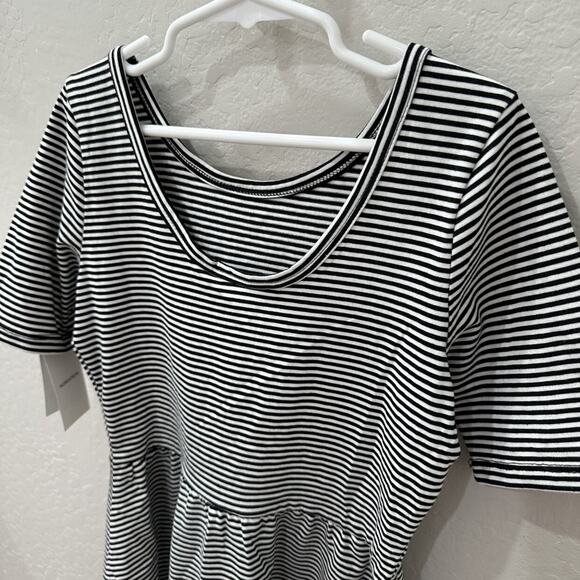 NWT Nordstrom Black & White Stripe Twirl Dress - Picture 6 of 8